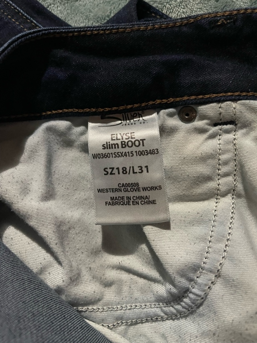 Silver Jeans Dark Indigo Bootcut Jeans - Picture 7 of 8